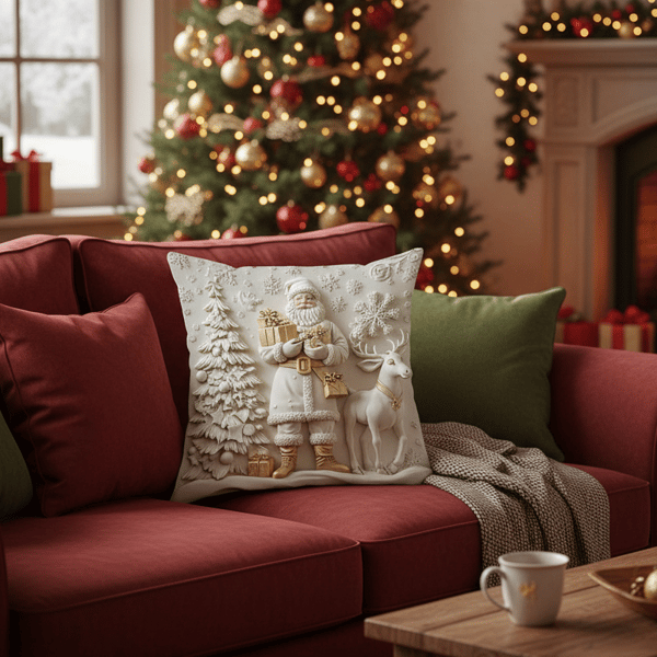 🎅🎁 Festive Christmas Cushion Cover